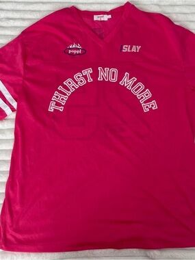 Poppi x Target Hot Pink 'Thirst No More' Graphic Jersey #25 Sz L
